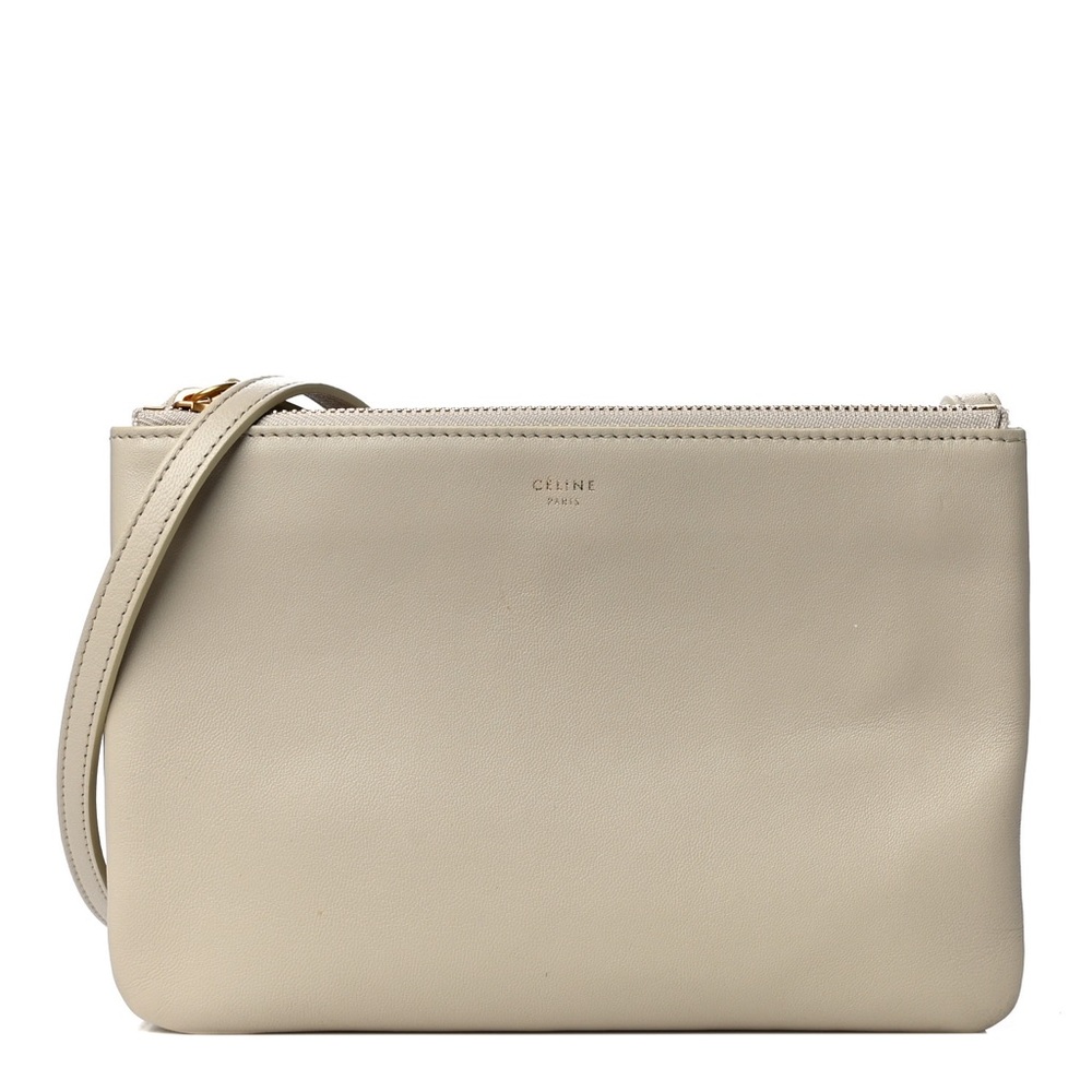 Celine trio bag - beige, well-loved